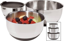 Load image into Gallery viewer, Stainless Bowls with Lids, set of 3
