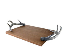 Load image into Gallery viewer, Vagabond House Cheese Tray with Antler Handle
