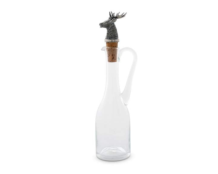 Cruet Glass Bottle Elk Cork