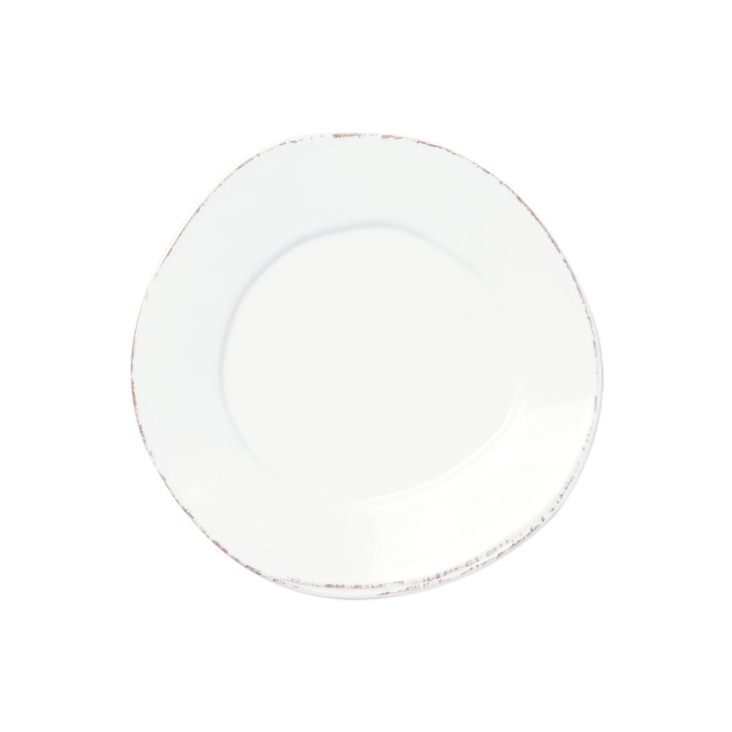 Lastra White Salad Plate