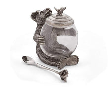 Load image into Gallery viewer, Vagabond House Pewter Bear Honey Pot
