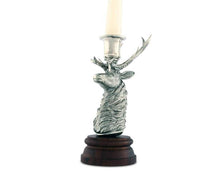 Load image into Gallery viewer, Vagabond House Pewter Elk 1 Taper Candlestick
