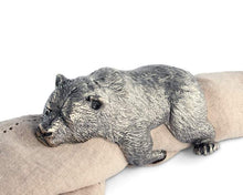 Load image into Gallery viewer, Vagabond House Pewter Sleeping Bear Napkin Ring
