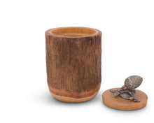Load image into Gallery viewer, Vagabond House Pine Cone Wood Canister
