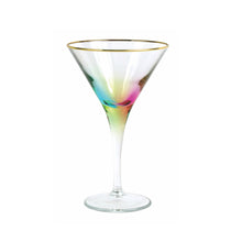 Load image into Gallery viewer, Rainbow Martini Glass
