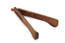 Load image into Gallery viewer, Wooden Spring Salad Tongs
