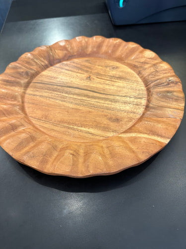 Wood Ruffle Platter